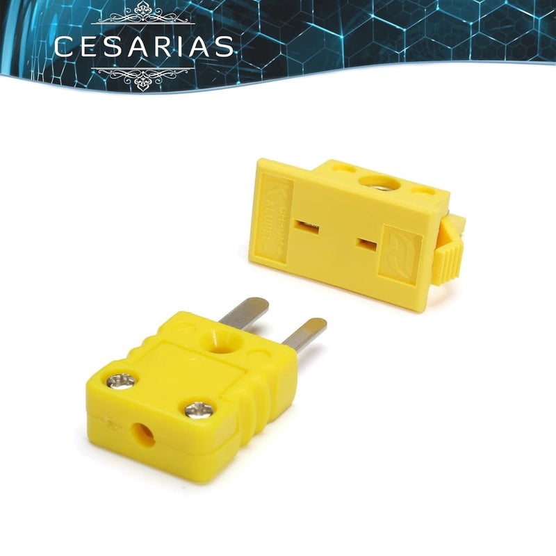 CESARIAS موصل قابس صغير لمستشعر الحرارة من نوع K، ذكر وأنثى، أصفر… - Image 5